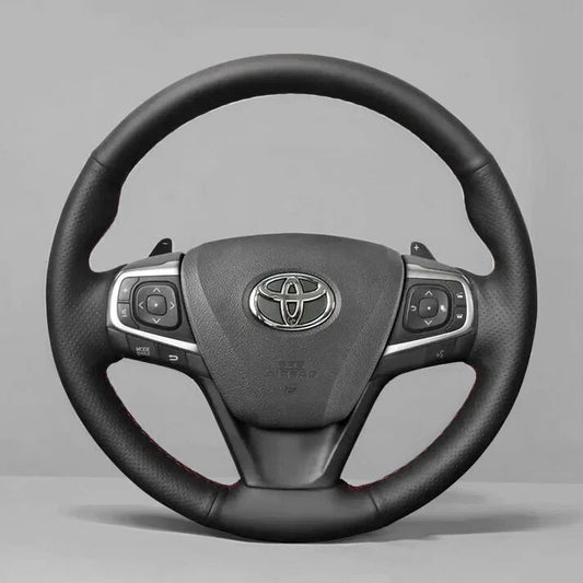 Steering Wheel Cover Wrap for Toyota Avensis Camry Verso Avalon Previa Estima Harrier Noah Voxy Premio
