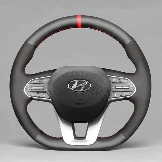 Steering Wheel Cover wrap for Hyundai Santa Fe (IV) 2018-2023 / Palisade 2020-2022