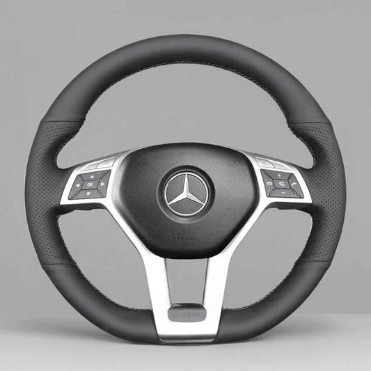 Steering Wheel Cover wrap for Mercedes-benz C-Class W204 / E-Class W212 / CLS-Class C218 / GLA 45 AMG X156 / SL-Class R231 / SLK-Class R172 2012-2016