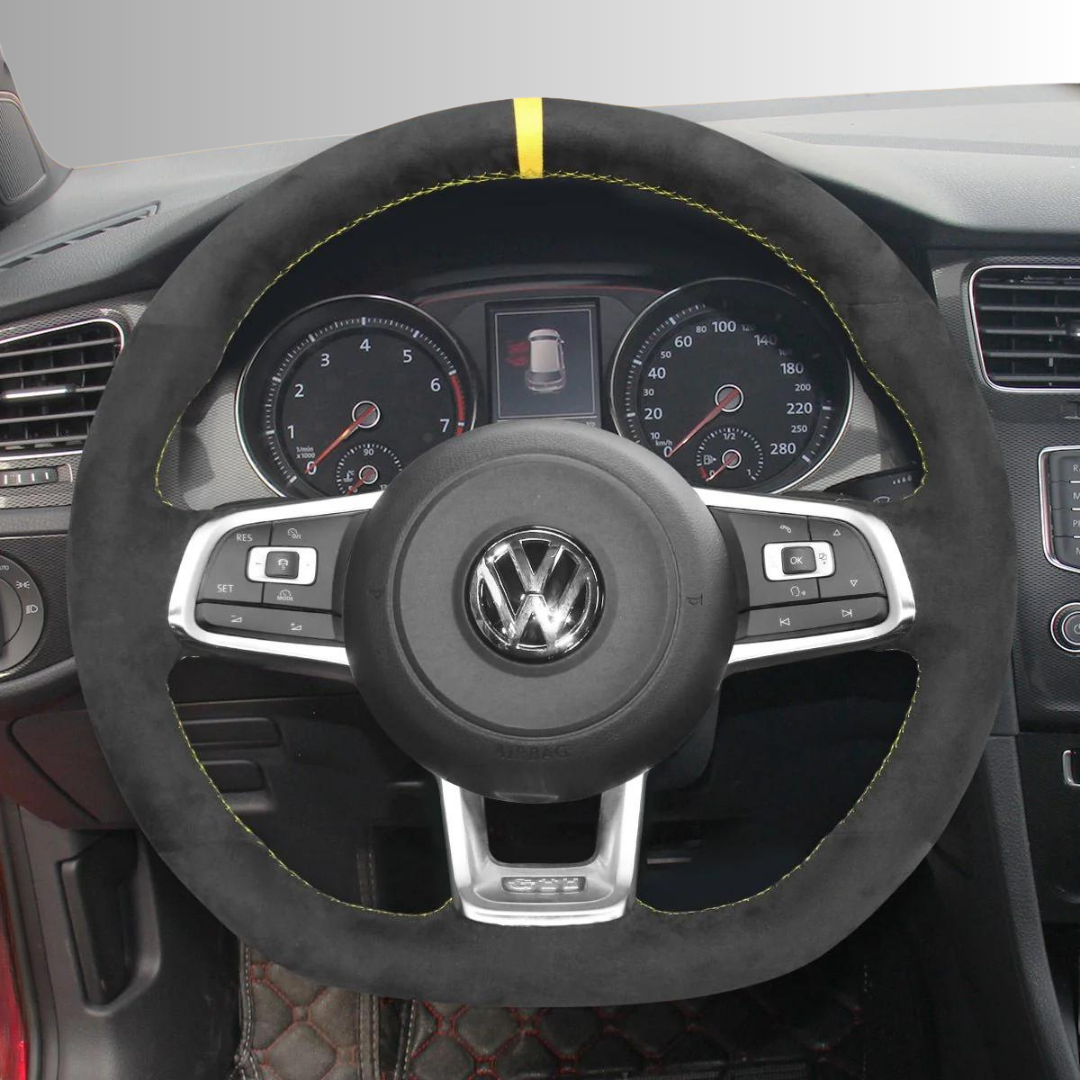 Steering Wheel Cover wrap for Volkswagen VW Golf GTI 7 2015-2021 / Golf R 2015-2019 / Jetta GLI 2015-2018