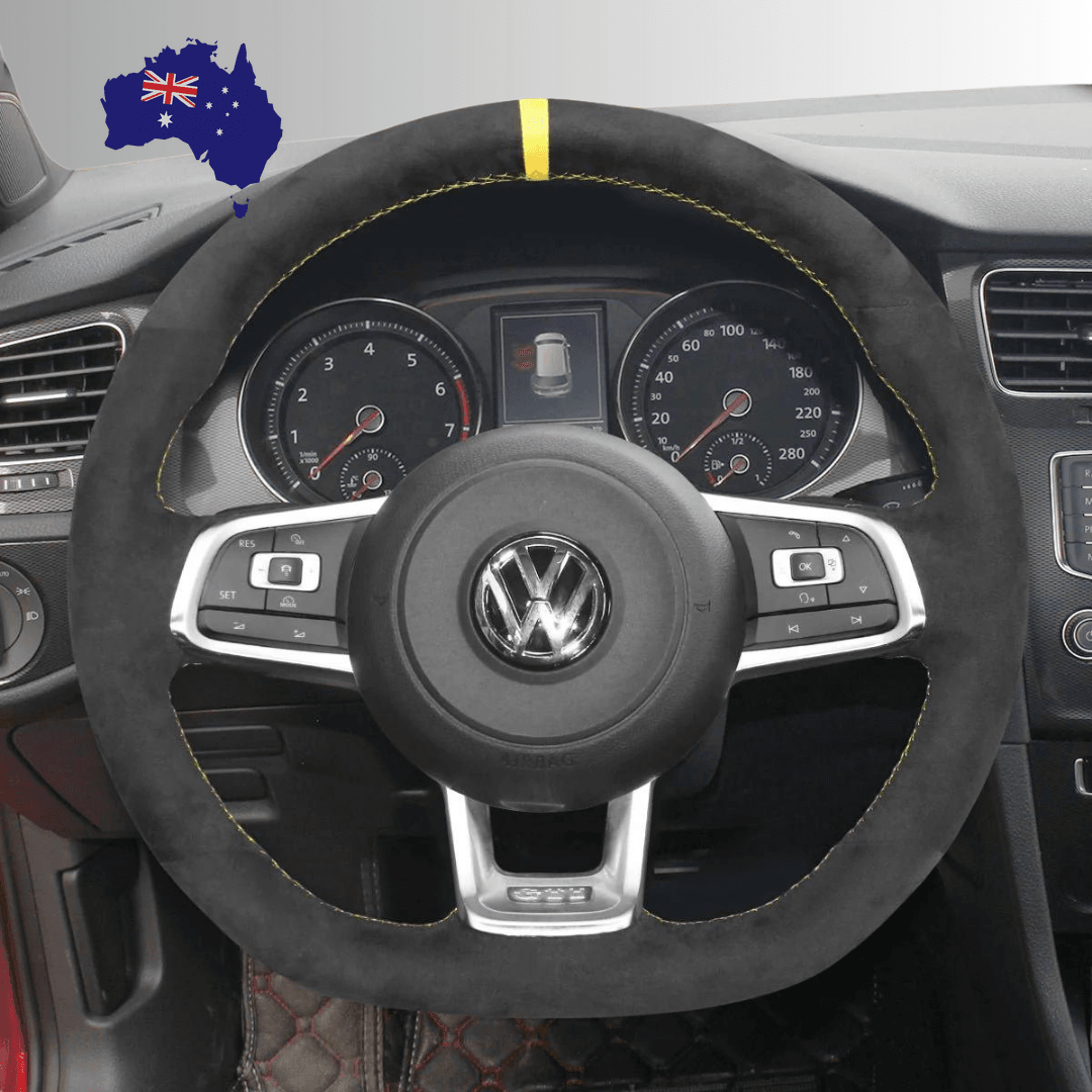 Steering Wheel Cover wrap for Volkswagen VW Golf GTI 7 2015-2021 / Golf R 2015-2019 / Jetta GLI 2015-2018
