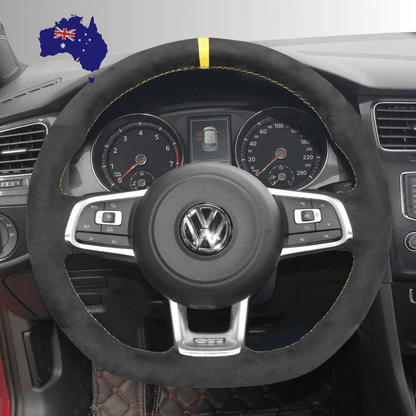 Steering Wheel Cover wrap for Volkswagen VW Golf GTI 7 2015-2021 / Golf R 2015-2019 / Jetta GLI 2015-2018
