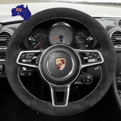 Steering Wheel Cover wrap for Porsche 911 718 Boxster Cayman 718 Spyder 918 Spyder Cayenne Macan Panamera