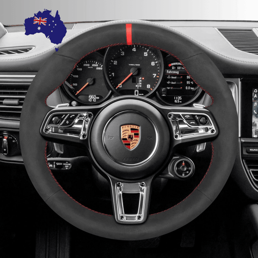 Steering Wheel Cover wrap for Porsche 911 718 Boxster Cayman 718 Spyder 918 Spyder Cayenne Macan Panamera