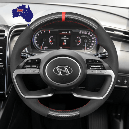 Steering Wheel Cover wrap for Hyundai Tucson / Tucson IV/ i20 III / Bayon/ i30 Sedan (Active/Elite)