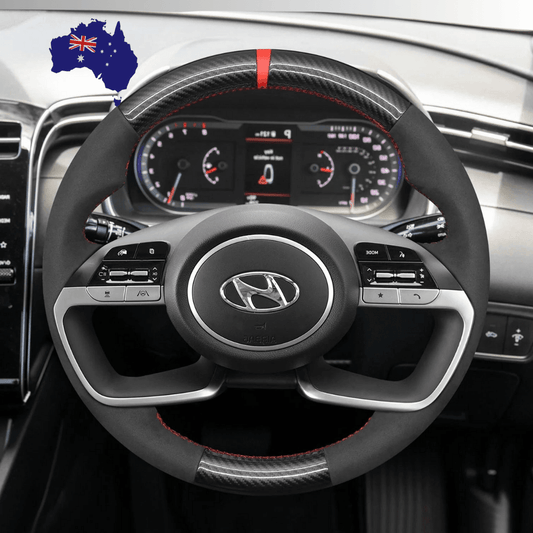 Steering Wheel Cover wrap for Hyundai Tucson / Tucson IV/ i20 III / Bayon/ i30 Sedan (Active/Elite)