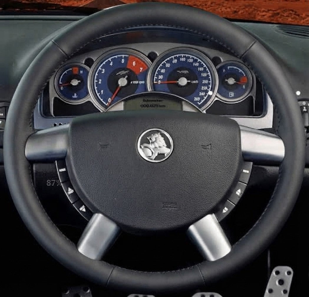 Leather Steering Wheel Cover Wrap for Holden Commodore SV6 2004-2007