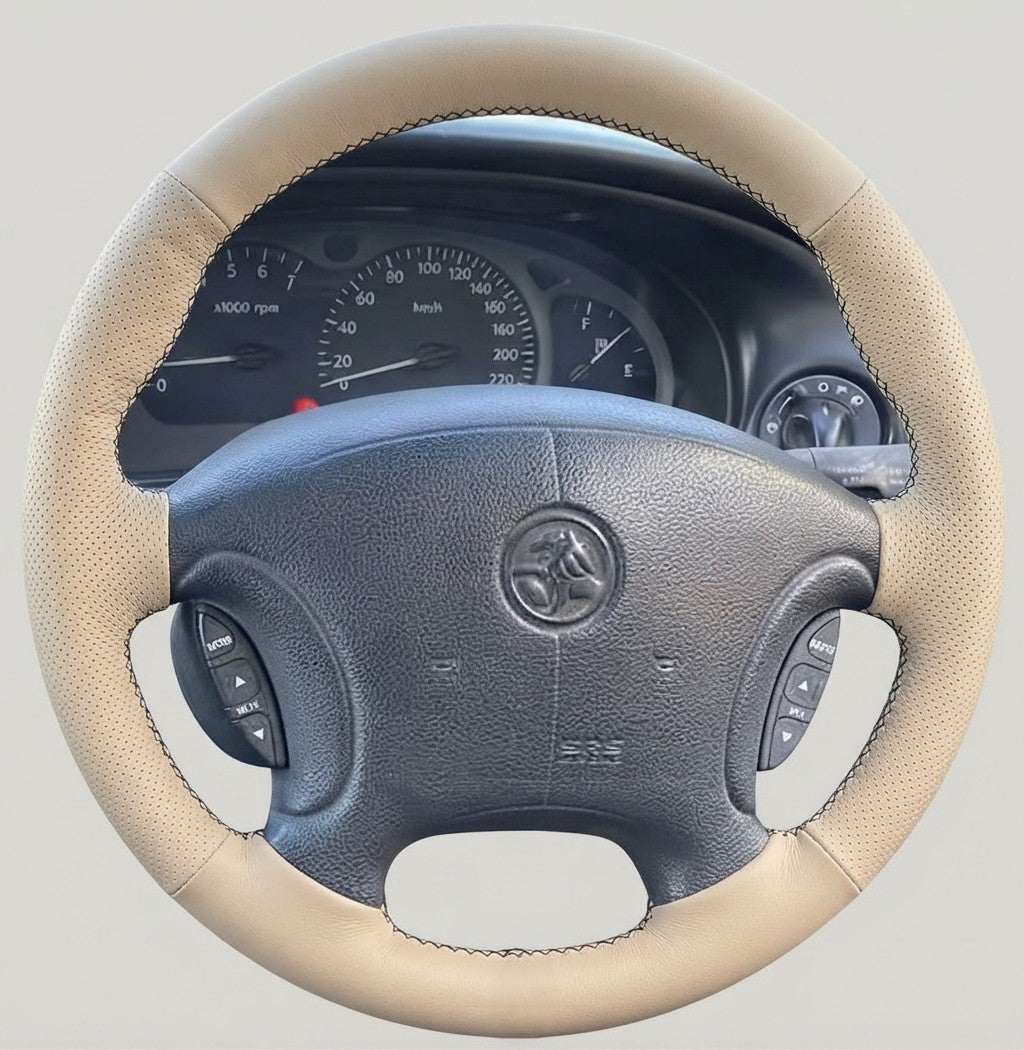 Leather Steering Wheel Cover Wrap for Holden VU Ute VT VX Commodore Berlina 1997-2002