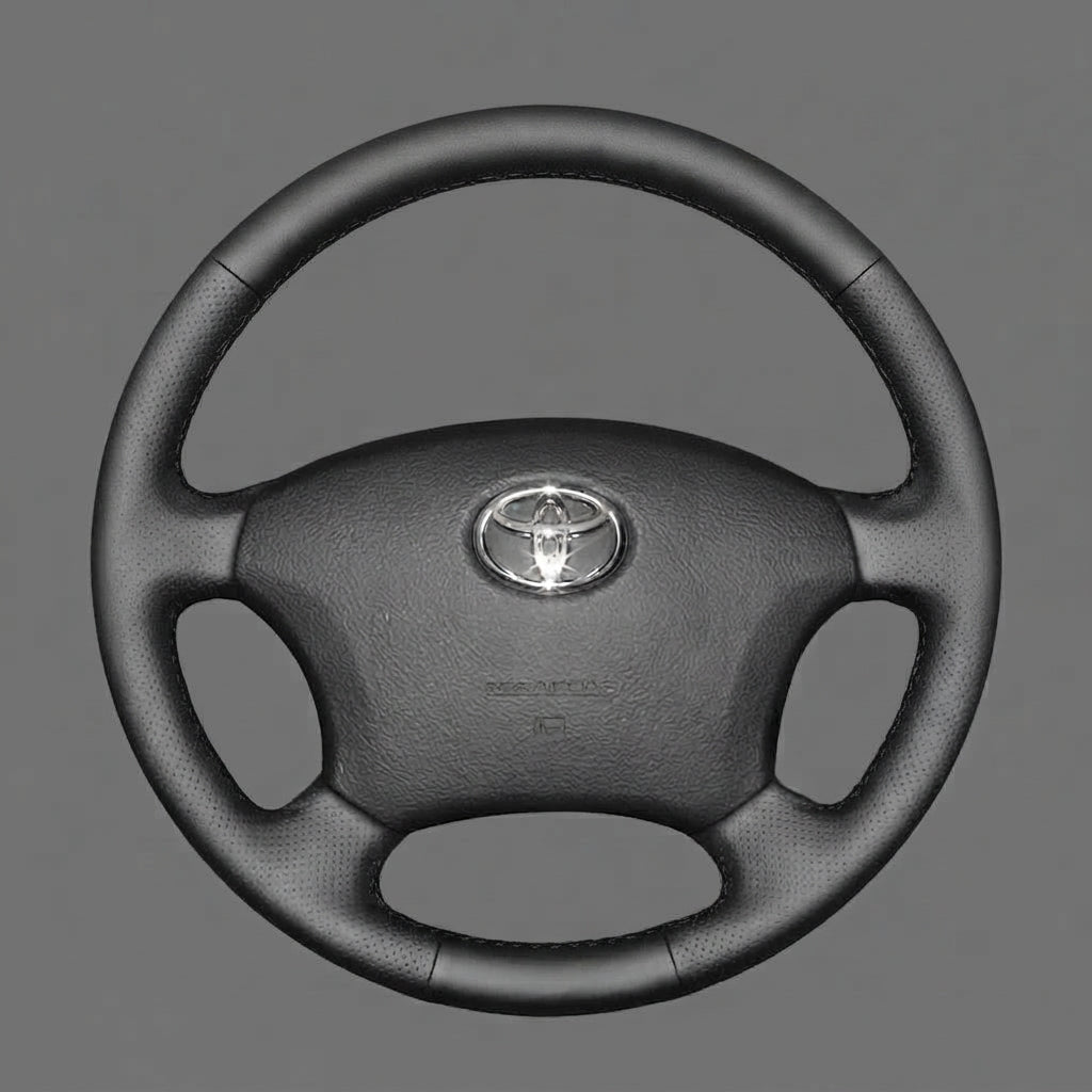Leather Steering Wheel Cover Wrap for Toyota 4Runner Camry Highlander Land Cruiser Prado Sequoia Sienna Tacoma Tundra Fortuner Hilux 2003-2009