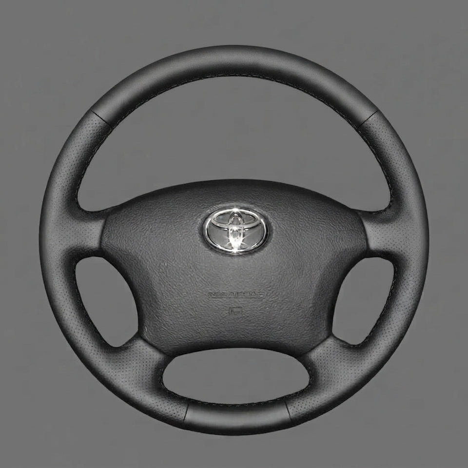 Leather Steering Wheel Cover Wrap for Toyota 4Runner Camry Highlander Land Cruiser Prado Sequoia Sienna Tacoma Tundra Fortuner Hilux 2003-2009