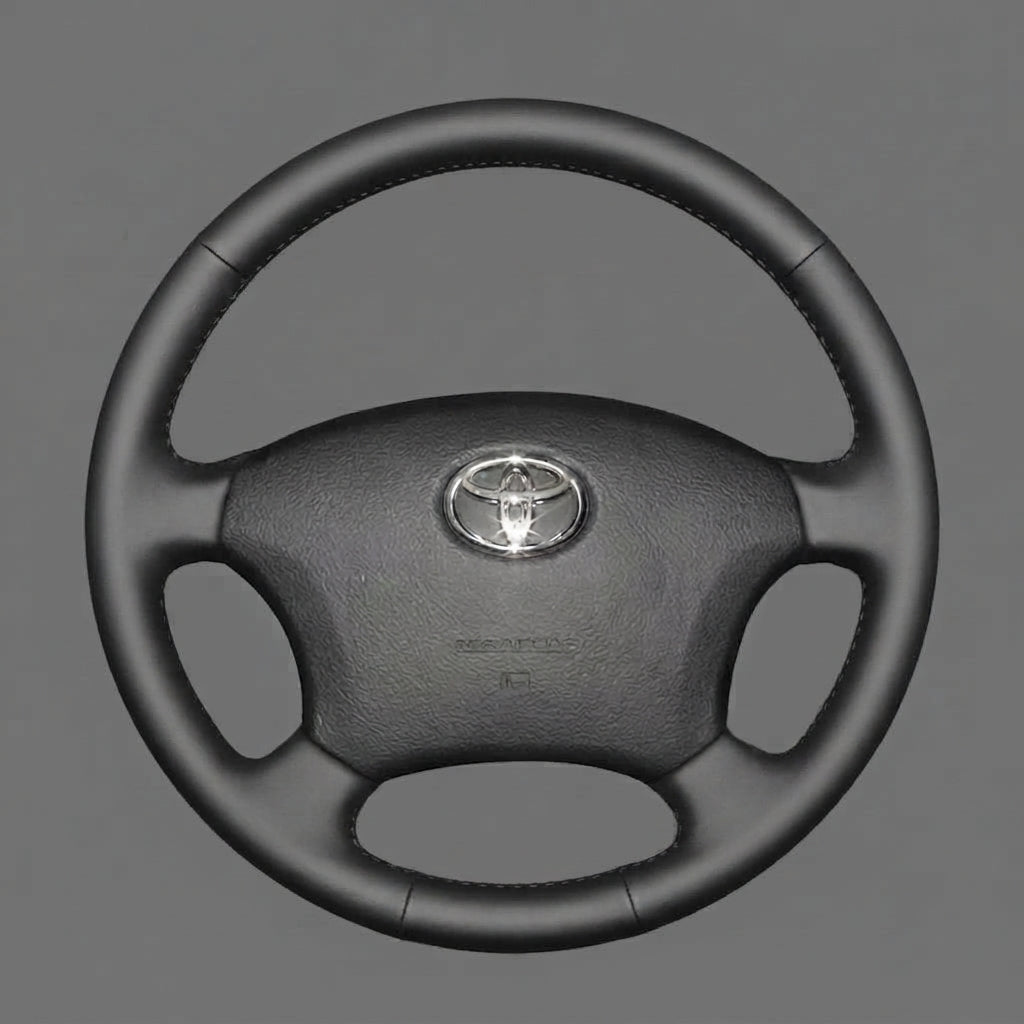 Leather Steering Wheel Cover Wrap for Toyota 4Runner Camry Highlander Land Cruiser Prado Sequoia Sienna Tacoma Tundra Fortuner Hilux 2003-2009