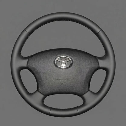 Leather Steering Wheel Cover Wrap for Toyota 4Runner Camry Highlander Land Cruiser Prado Sequoia Sienna Tacoma Tundra Fortuner Hilux 2003-2009