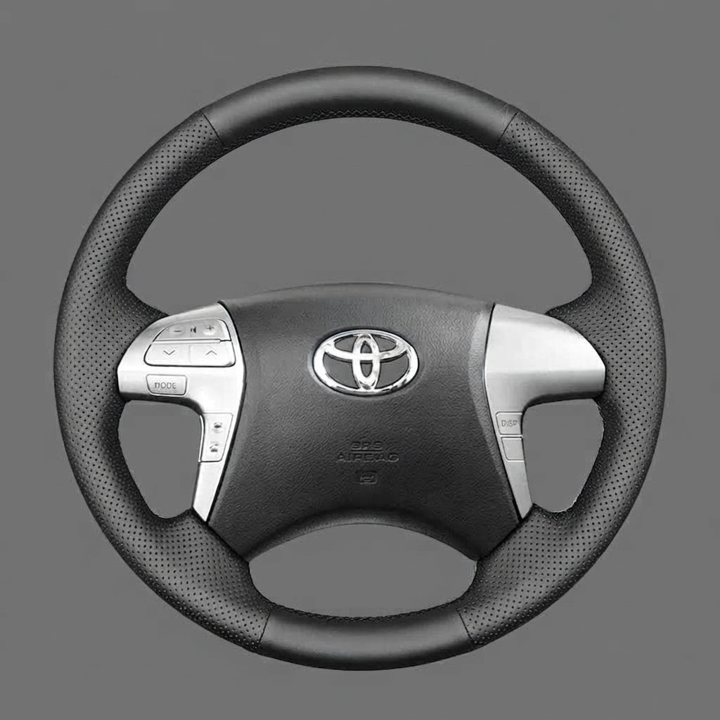 Leather Steering Wheel Cover Wrap for Toyota Fortuner Hilux SR5 2011-2015