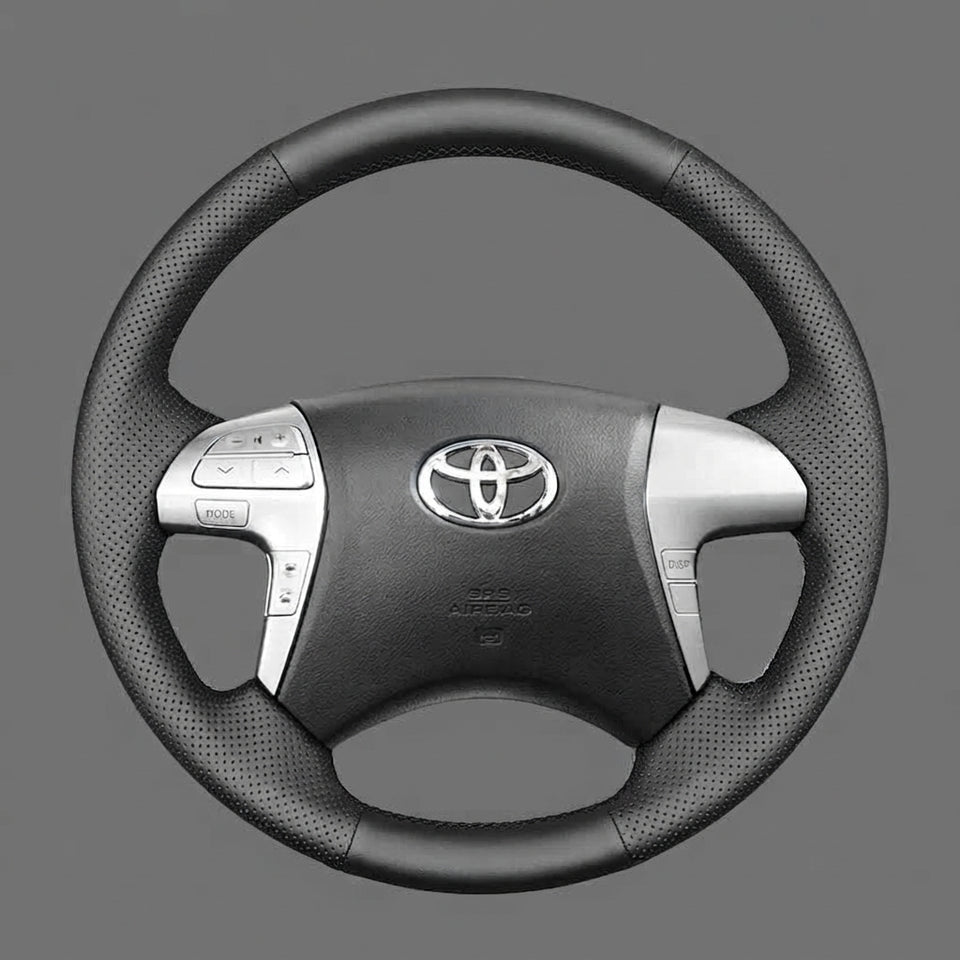 Leather Steering Wheel Cover Wrap for Toyota Fortuner Hilux SR5 2011-2015