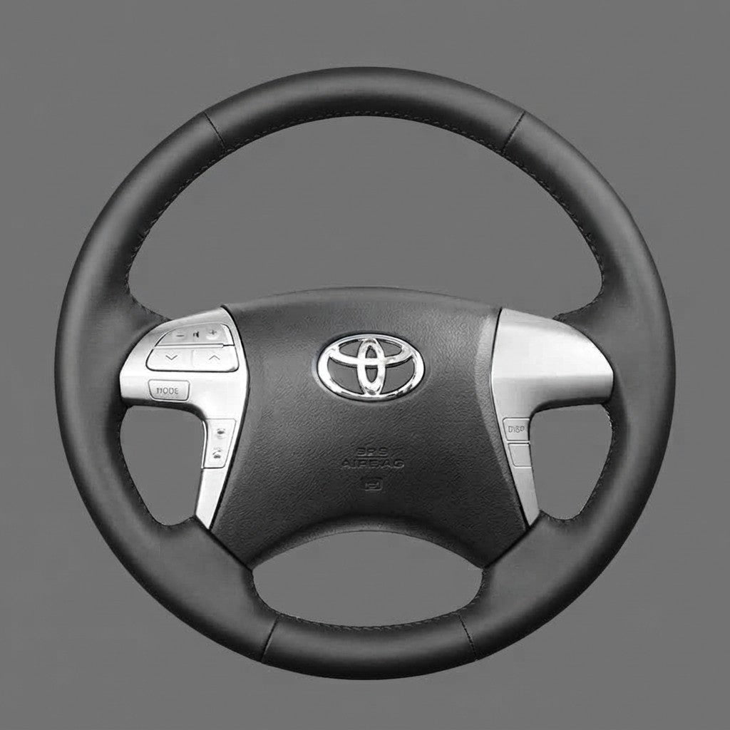 Leather Steering Wheel Cover Wrap for Toyota Fortuner Hilux SR5 2011-2015