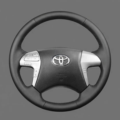 Leather Steering Wheel Cover Wrap for Toyota Fortuner Hilux SR5 2011-2015