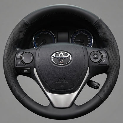 Leather Steering Wheel Cover Wrap for Car Toyota RAV4 and Corolla 2012-2017