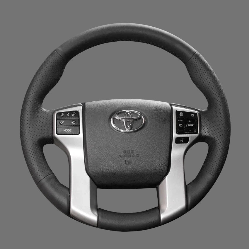 Leather Steering Wheel Cover Wrap for Toyota 4Runner Land Cruiser Prado Tacoma Tundra Sequoia SR5 2009-2022