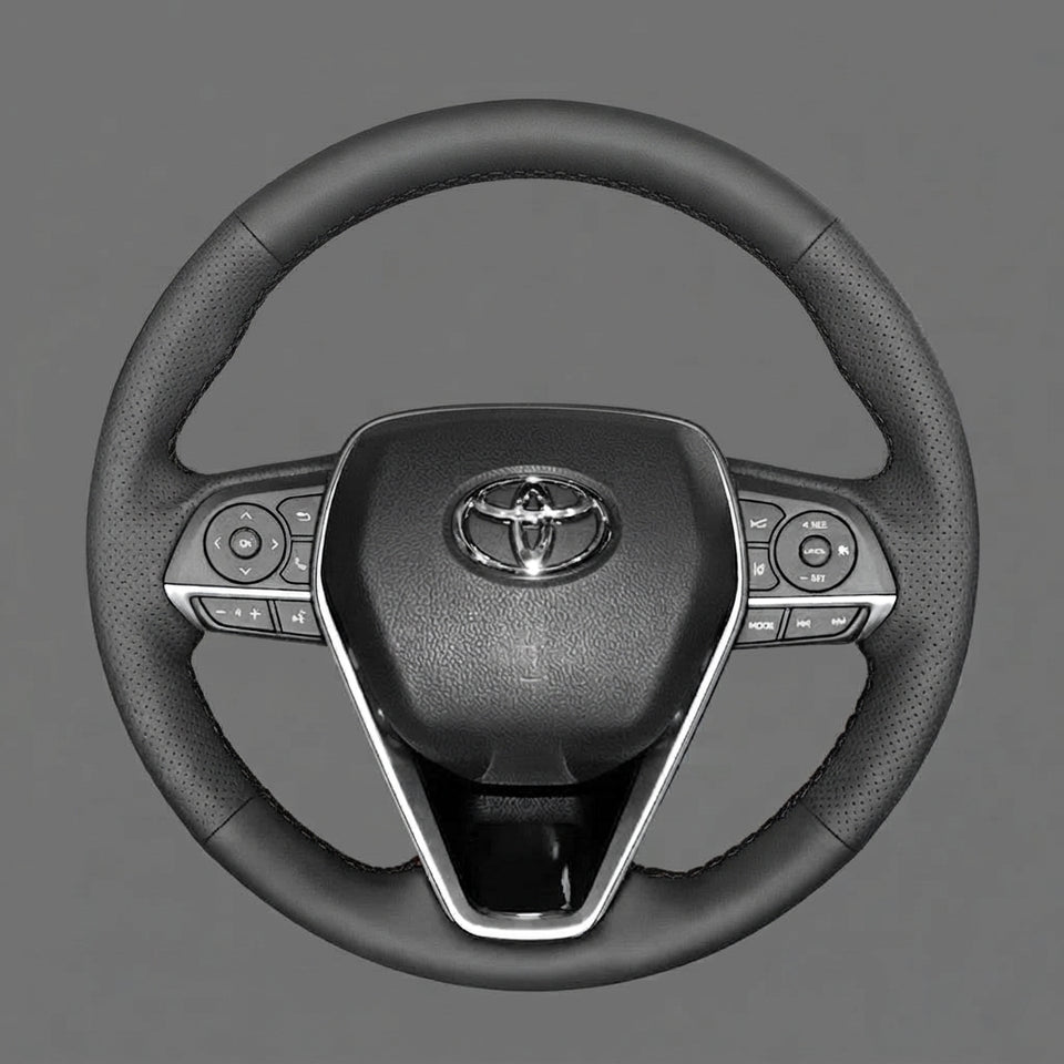 Leather Steering Wheel Cover Wrap for Toyota Corolla RAV4 Camry Avalon Crown Venza 2017-2025