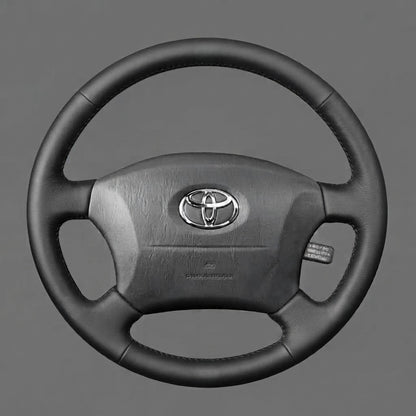 Leather Steering Wheel Cover Wrap for Toyota Land Cruiser Prado 100 Series 1995-2002