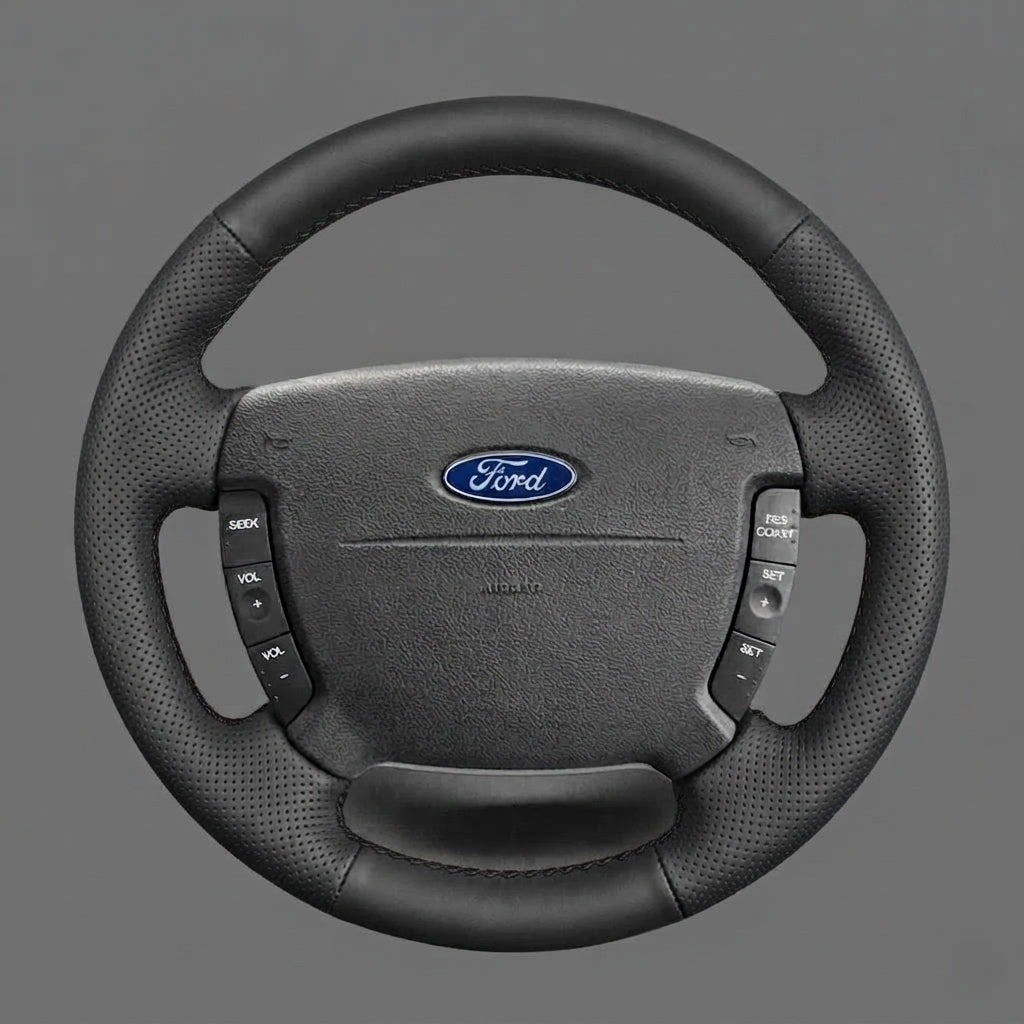 Leather Steering Wheel Cover Wrap for Ford Falcon 2002-2008