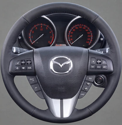 Leather Steering Wheel Cover Wrap for Mazda | 3 Axela 5 CX7 2008-2013