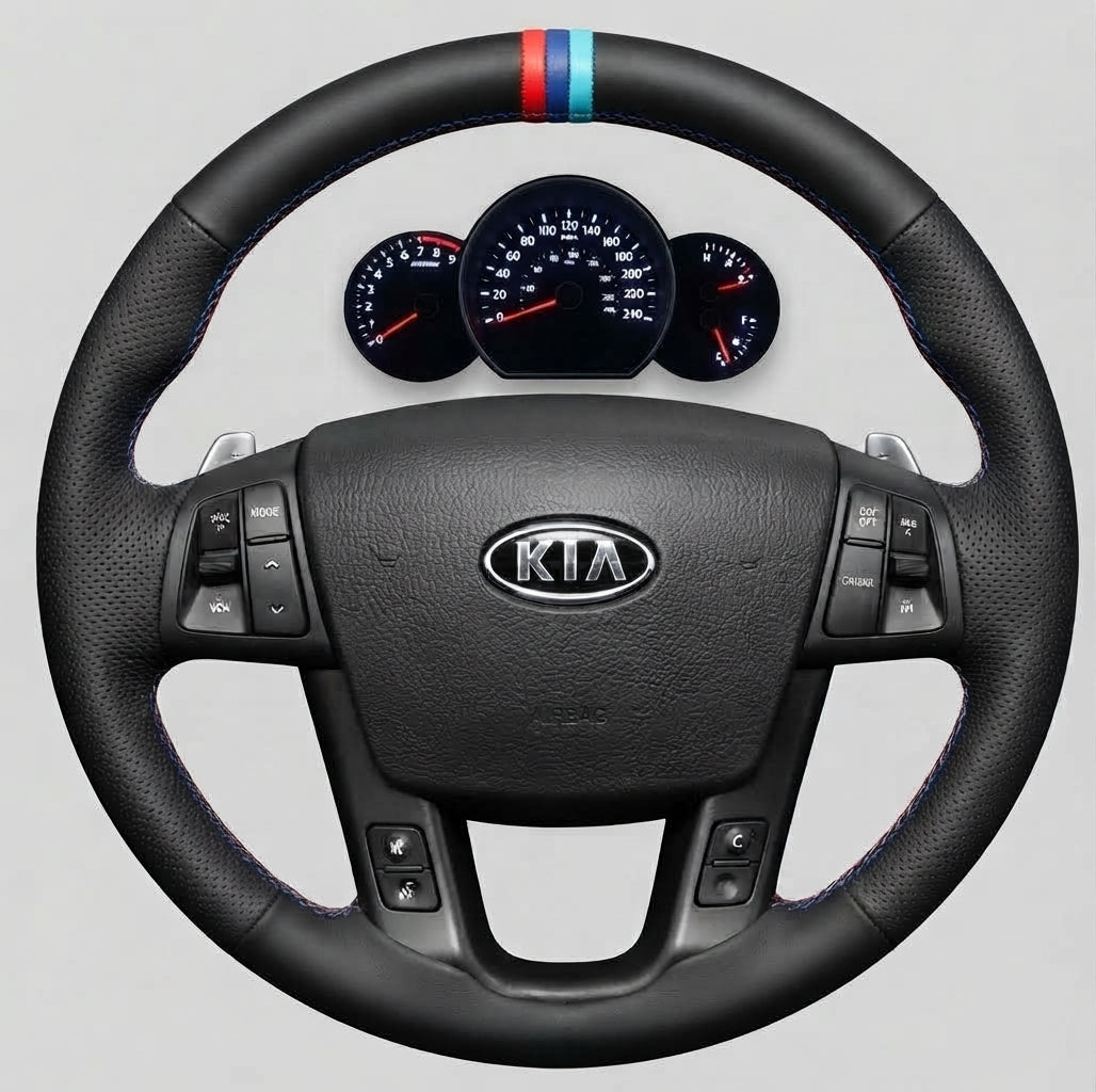 Leather Steering Wheel Cover Wrap for Kia Sorento adenza 2010-2016