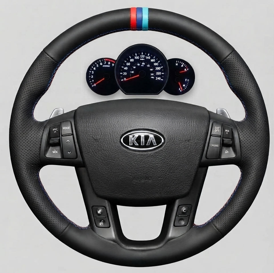 Leather Steering Wheel Cover Wrap for Kia Sorento adenza 2010-2016