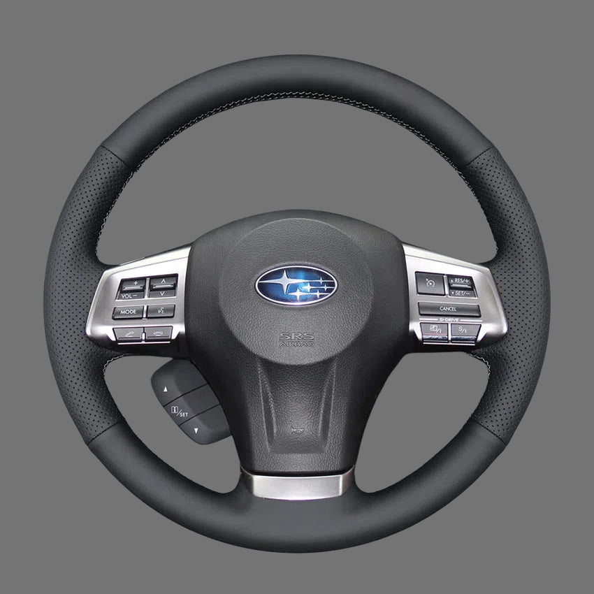 Leather Steering Wheel Cover Wrap for Subaru | Impreza Forester Legacy XV Crosstrek Outback 2012-2016