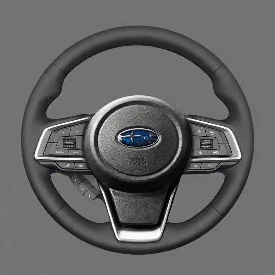Leather Steering Wheel Cover Wrap for Subaru | Forester Outback Impreza Crosstrek Ascent Legacy Liberty XV 2016-2025