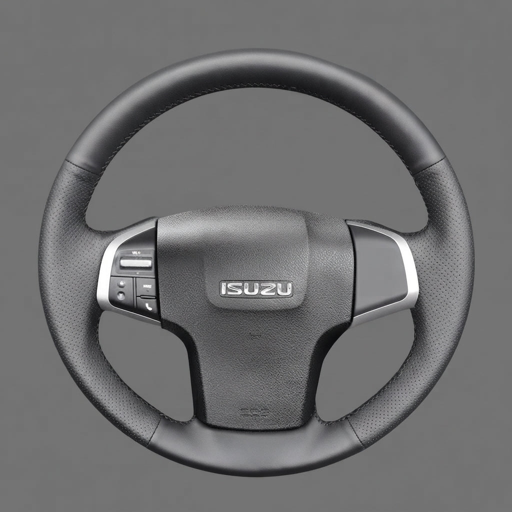 Leather Steering Wheel Cover Wrap for Isuzu | D-MAX 2013- 2015