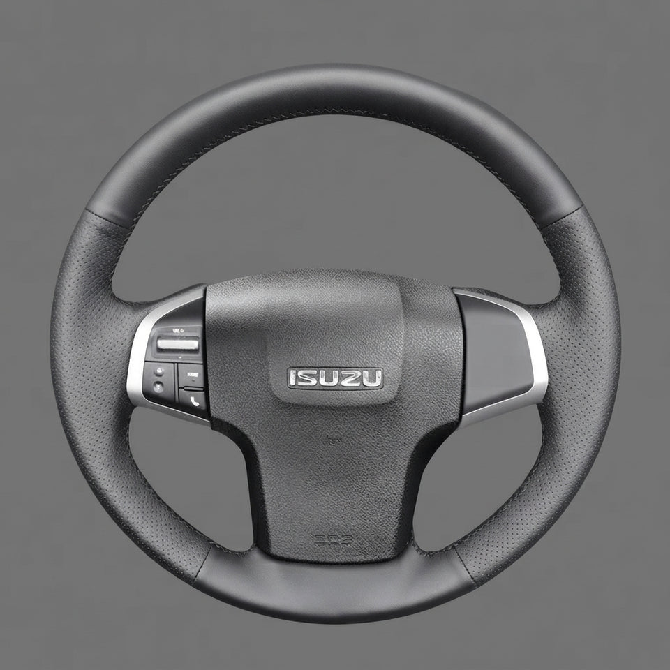 Leather Steering Wheel Cover Wrap for Isuzu | D-MAX 2013- 2015