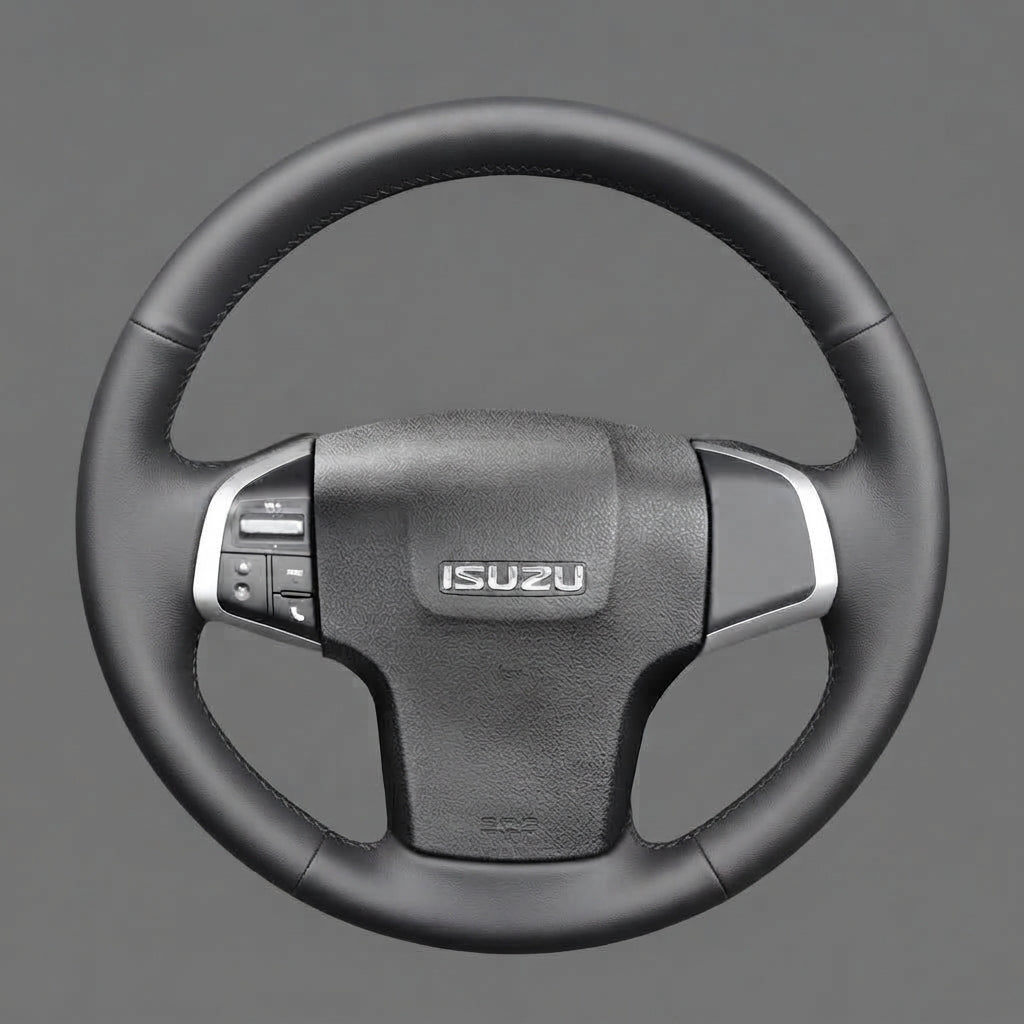 Leather Steering Wheel Cover Wrap for Isuzu | D-MAX 2013- 2015