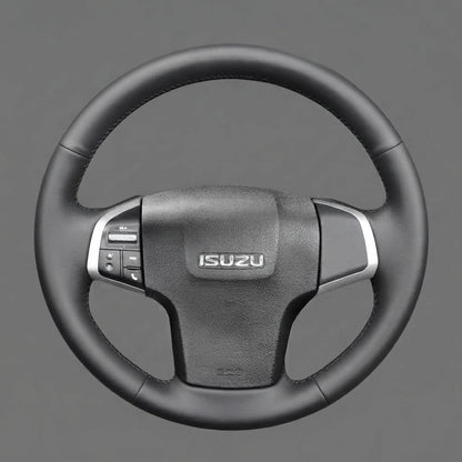 Leather Steering Wheel Cover Wrap for Isuzu | D-MAX 2013- 2015