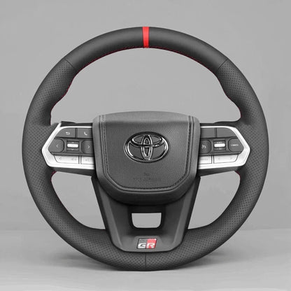 Steering Wheel Cover Wrap for Toyota Land Cruiser 300 LC300 GR 2021-2023