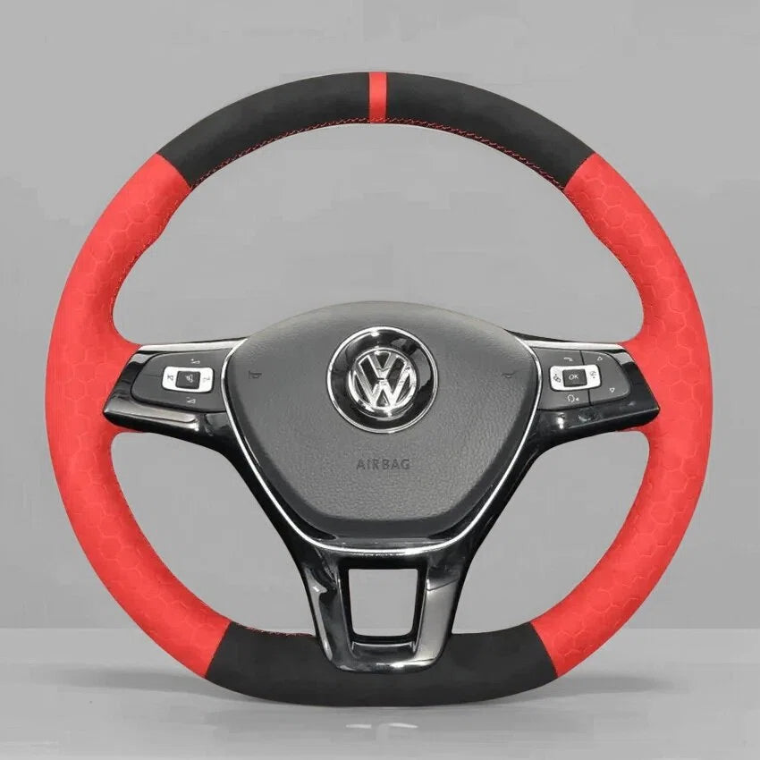 Steering Wheel Cover wrap for Volkswagen VW Golf 7 Golf Alltrack Golf SportWagen Jetta Passat Tiguan e-Golf Arteon Atlas 2015-2021