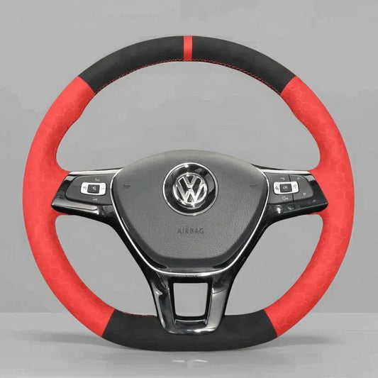 Steering Wheel Cover wrap for Volkswagen VW Golf 7 Golf Alltrack Golf SportWagen Jetta Passat Tiguan e-Golf Arteon Atlas 2015-2021