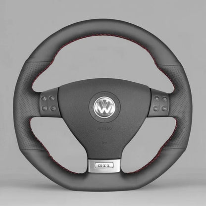 Steering Wheel Cover wrap for Volkswagen Golf GTI 5 (V) / Golf R32 Scirocco / Passat Variant (R-Line) / Tiguan (R-Line)