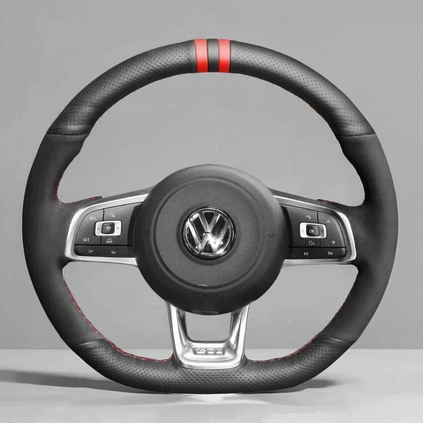 Steering Wheel Cover wrap for Volkswagen VW Golf GTI 7 2015-2021 / Golf R 2015-2019 / Jetta GLI 2015-2018