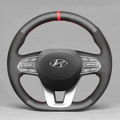 Steering Wheel Cover wrap for Hyundai Santa Fe (IV) 2018-2023 / Palisade 2020-2022