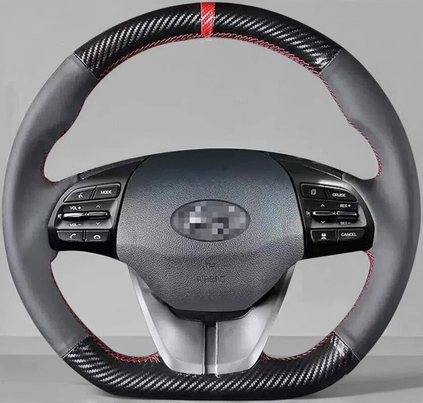 Steering Wheel Cover wrap for Hyundai Ioniq / Elantra VI (Sport|SR Turbo) 2017-2020