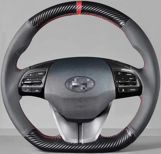 Steering Wheel Cover wrap for Hyundai Ioniq / Elantra VI (Sport|SR Turbo) 2017-2020