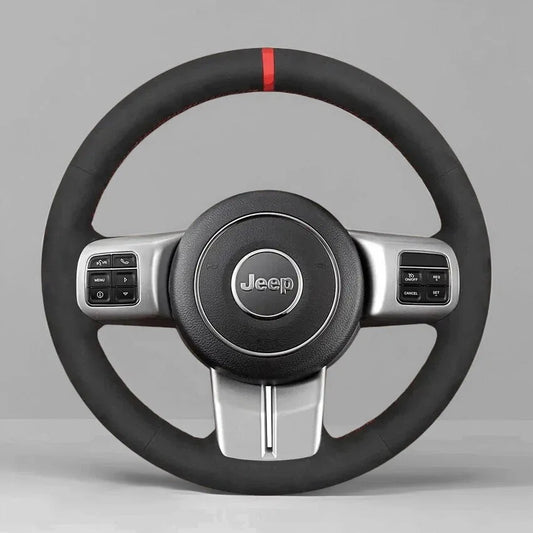 Steering Wheel Cover Wrap For Jeep Compass Grand Cherokee Wrangler JK Patriot Liberty WK2 2011-2019