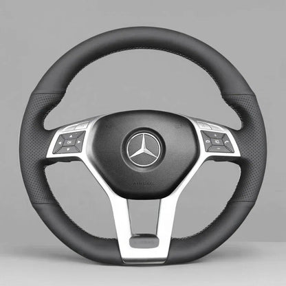 Steering Wheel Cover wrap for Mercedes-benz C-Class W204 / E-Class W212 / CLS-Class C218 / GLA 45 AMG X156 / SL-Class R231 / SLK-Class R172 2012-2016