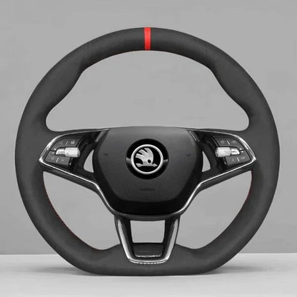 Steering Wheel Cover Wrap for Skoda | Octavia VRS Fabia 2021-2024