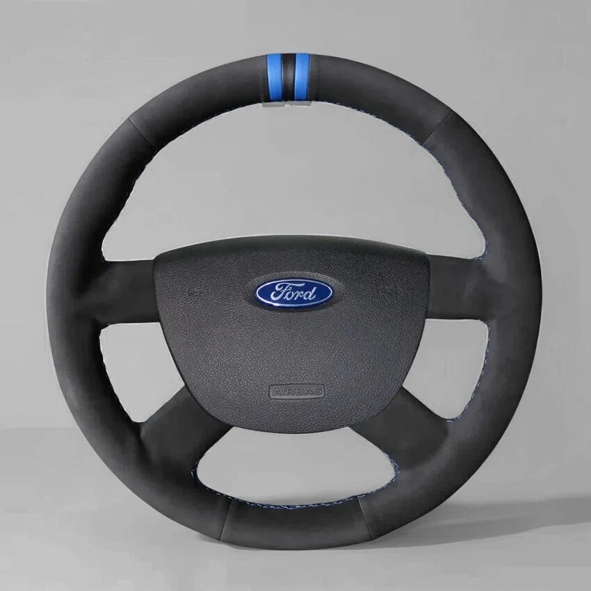 Steering Wheel Cover Wrap for Ford Focus C-Max Tourneo Connect 2004-2013