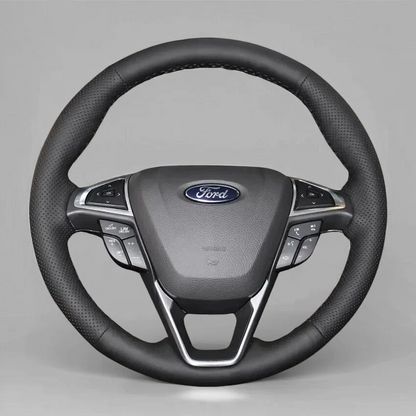 Steering Wheel Cover Wrap for Ford Edge Fusion Galaxy Mondeo S-Max 2013-2024
