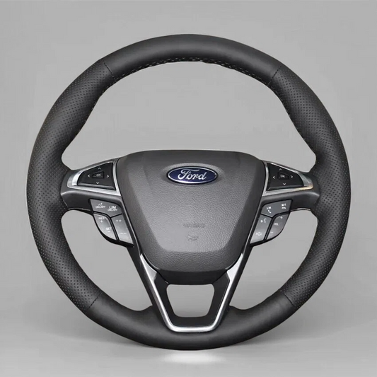 Steering Wheel Cover Wrap for Ford Edge Fusion Galaxy Mondeo S-Max 2013-2024