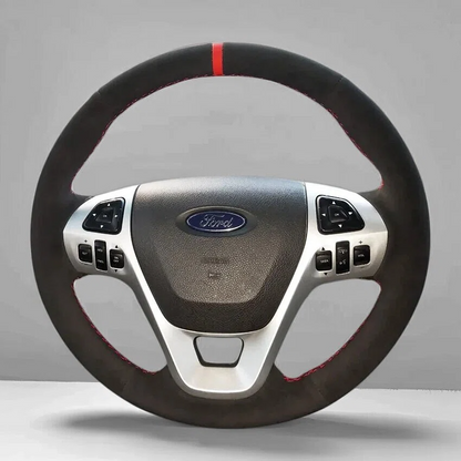 Steering Wheel Cover Wrap for Ford Edge Explorer Flex Taurus Interceptor 2011-2019