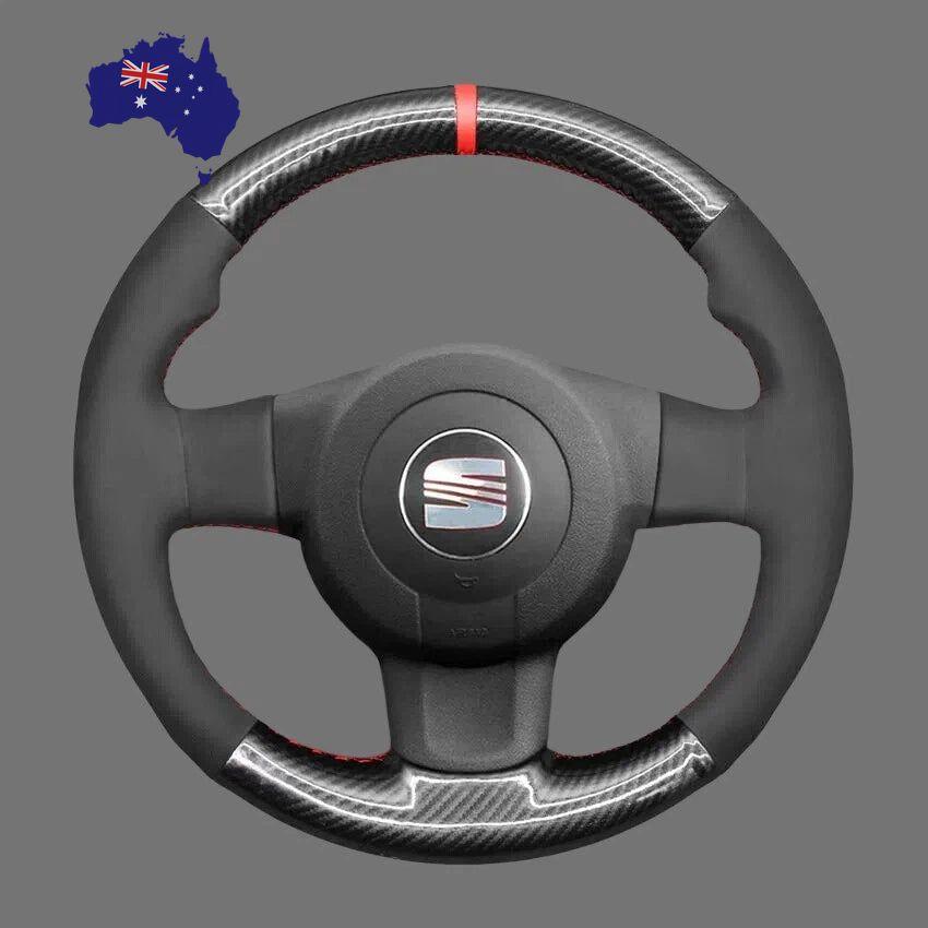 Steering-Wheel-Cover-for-Seat-Leon-FR-Cupra-MK2-1P-Ibiza-FR-6L-2005-2009